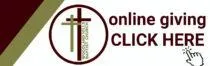 A brown circle with two crosses in it and the words " online click ".