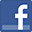 A blue and white facebook logo on top of a page.